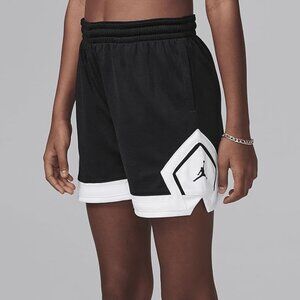 Jordan Big Kids' Dri-FIT MJ Diamond Shorts (Black) Girls Size Small